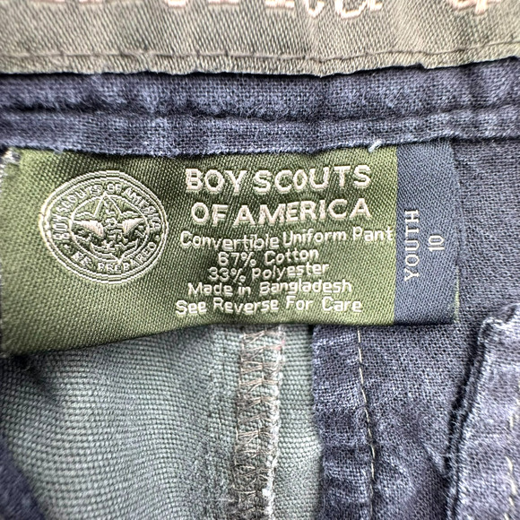 BOY SCOUTS OF AMERICA Youth 10 Green‎ Cargo Shorts Uniform USA Cotton Pockets - Picture 3 of 8